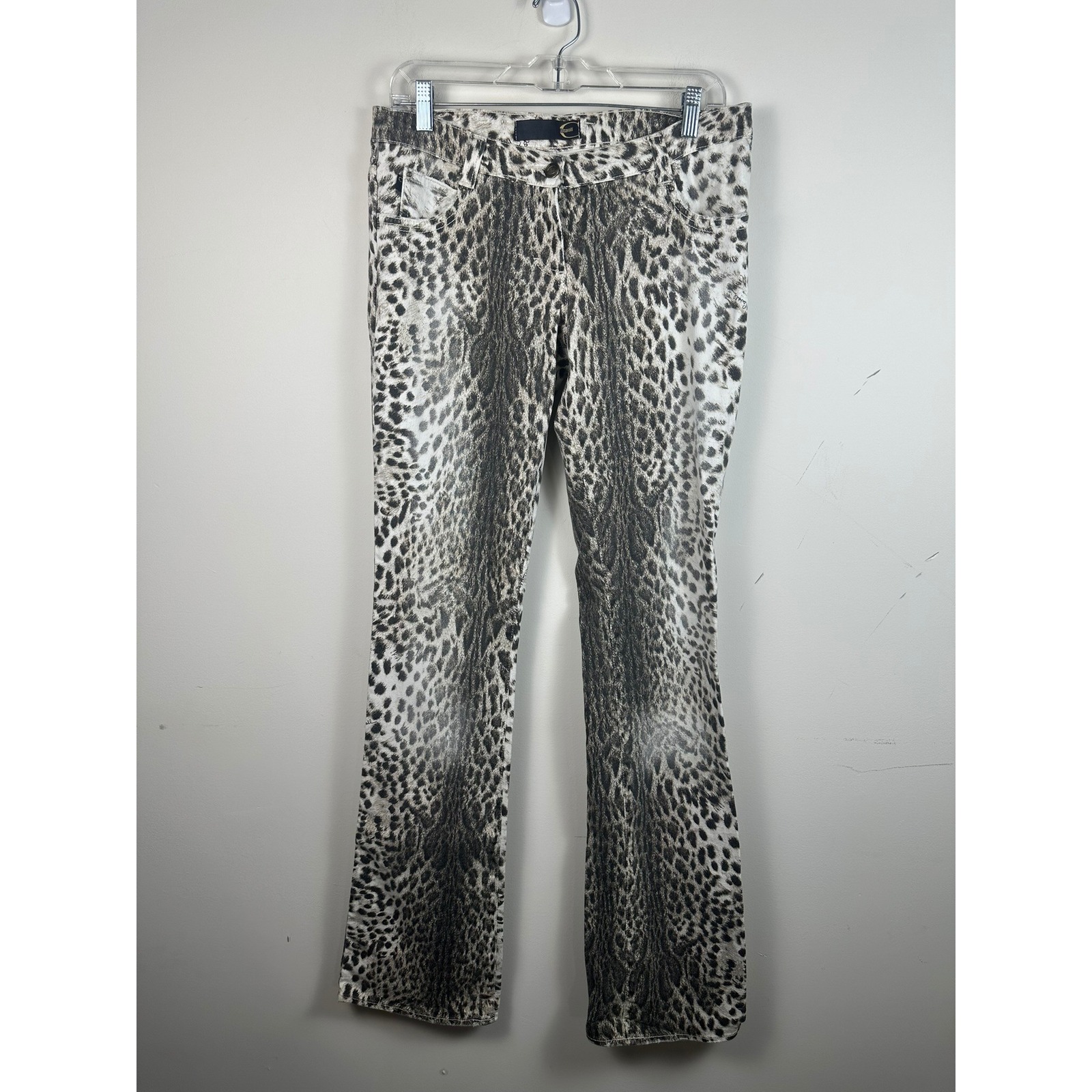 Vintage Nwt Just Cavalli Jeans Women 30 Nwt Leopard Print Slim Made In Italy